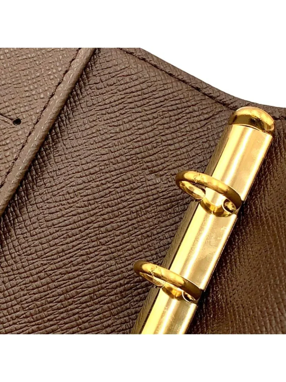 Louis Vuitton Agenda PM Damier Brown Notebook Cover Gold